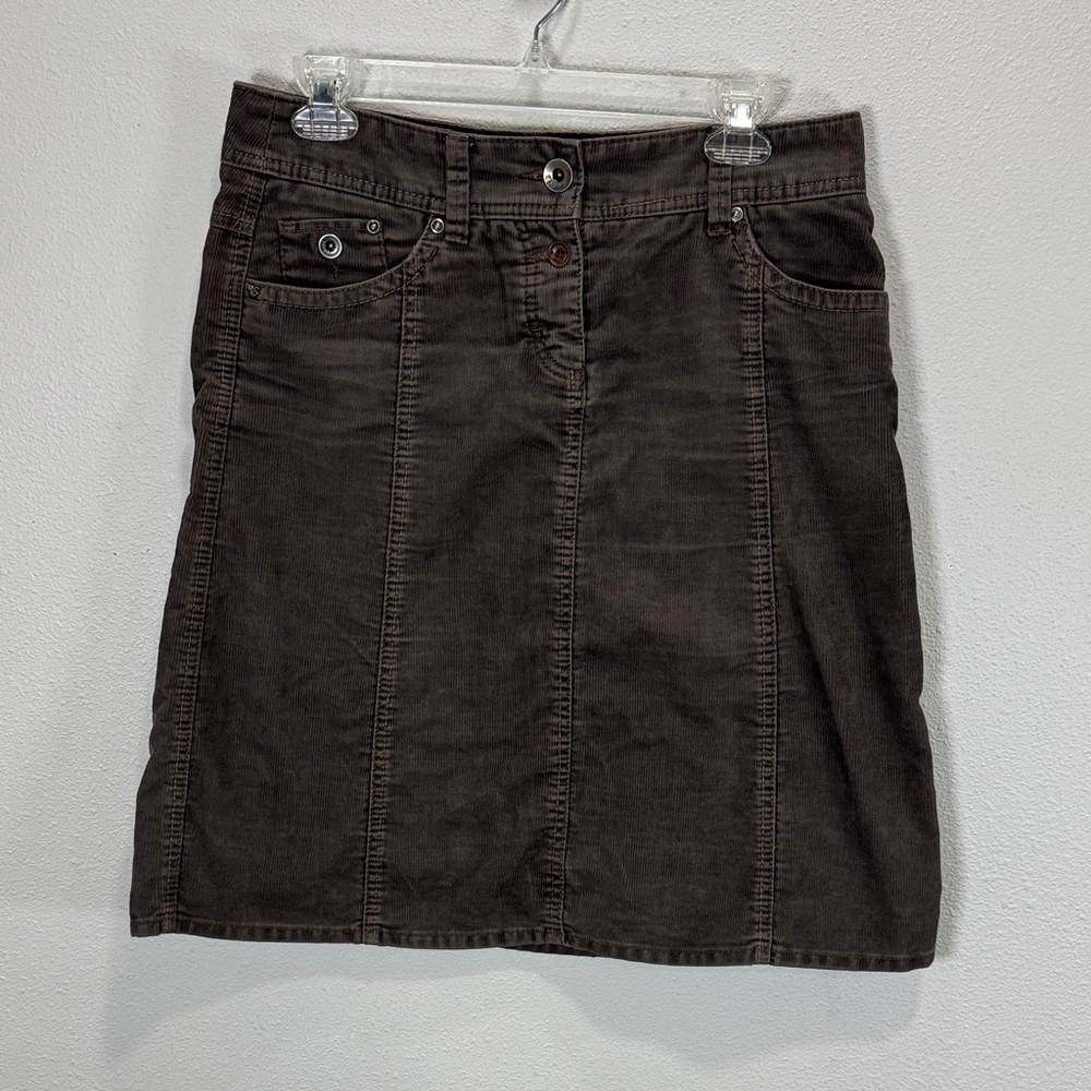 Esprit de Corp Brown corduroy‎ Casual A-Line Skirt
